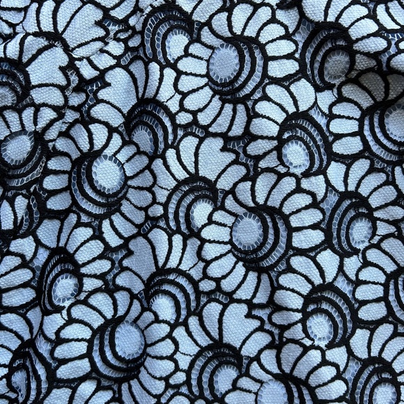 Tommy Hilfiger Blue and Black Lace Detailed Flowery A-Line Dress - Picture 3 of 9